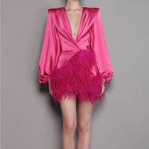 Bronx and Banco mini feather dress
